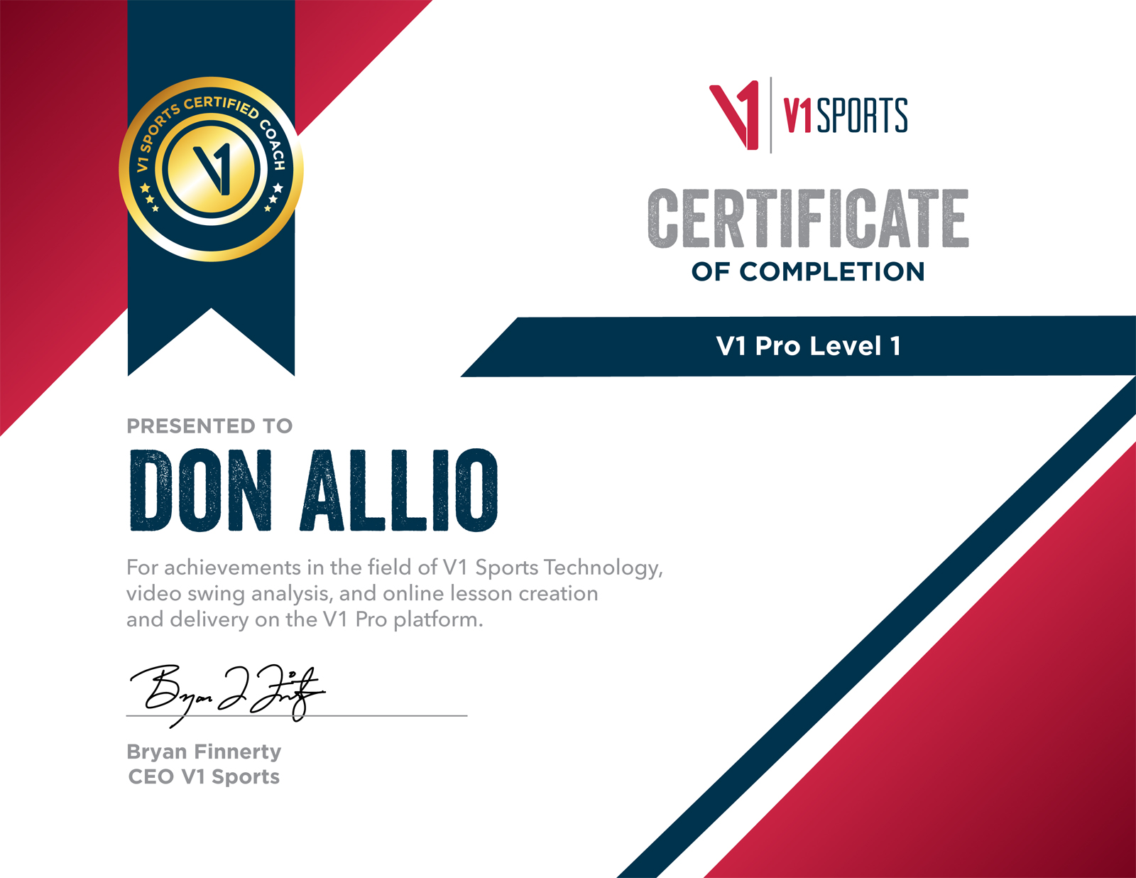 V1-Pro-Level-1-Certification-Don-Allio